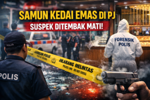 Samun kedai emas di PJ berakhir dengan tembakan